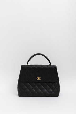 Quilted Caviar Leather Kelly Bag