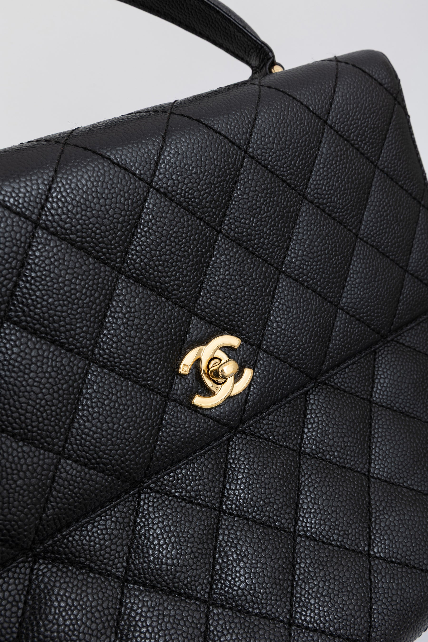 Quilted Caviar Leather Kelly Bag