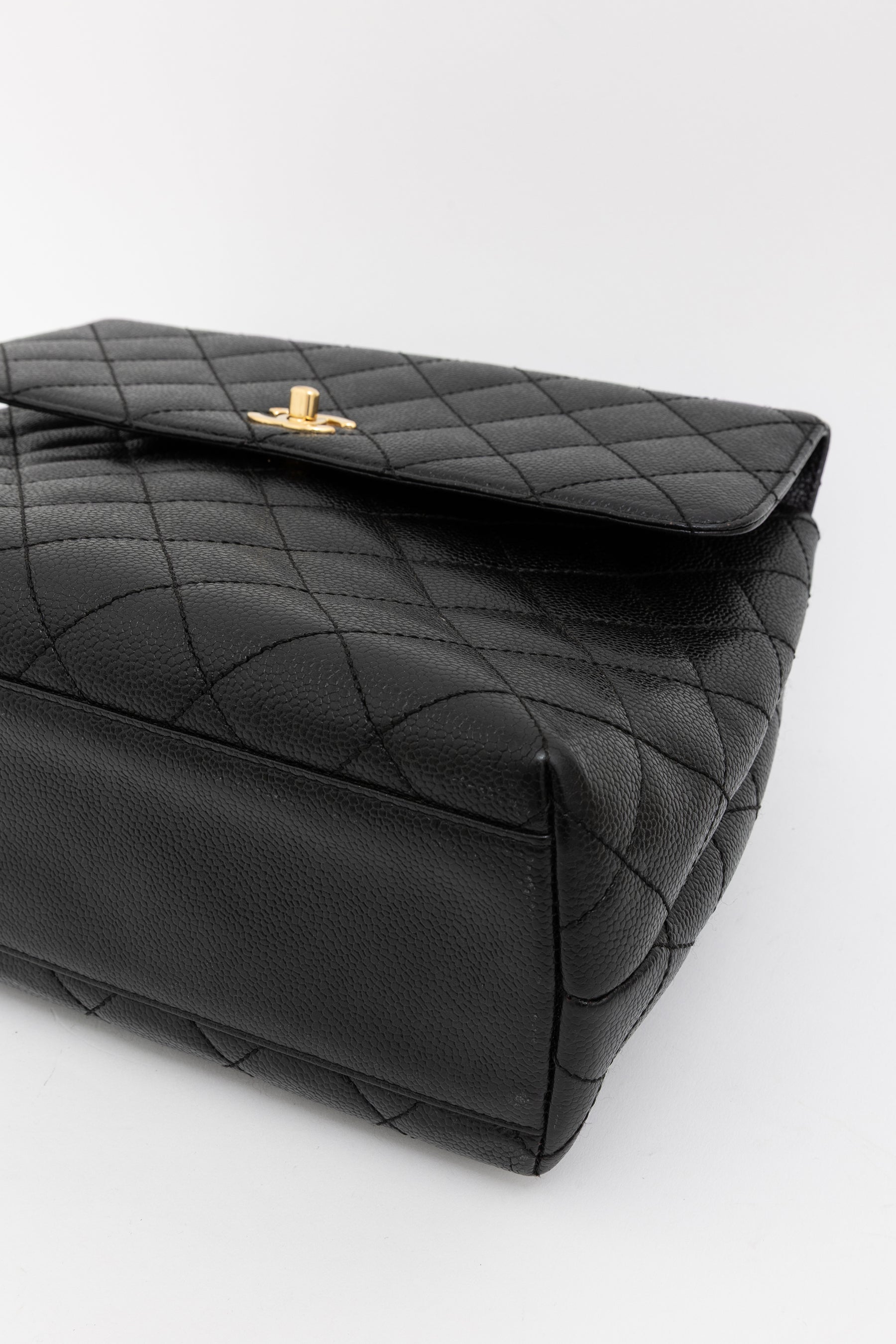 Quilted Caviar Leather Kelly Bag