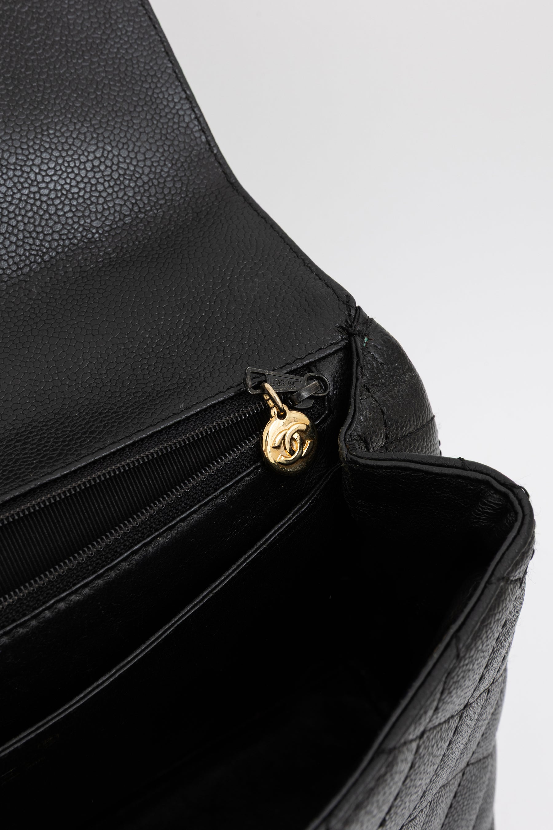 Quilted Caviar Leather Kelly Bag