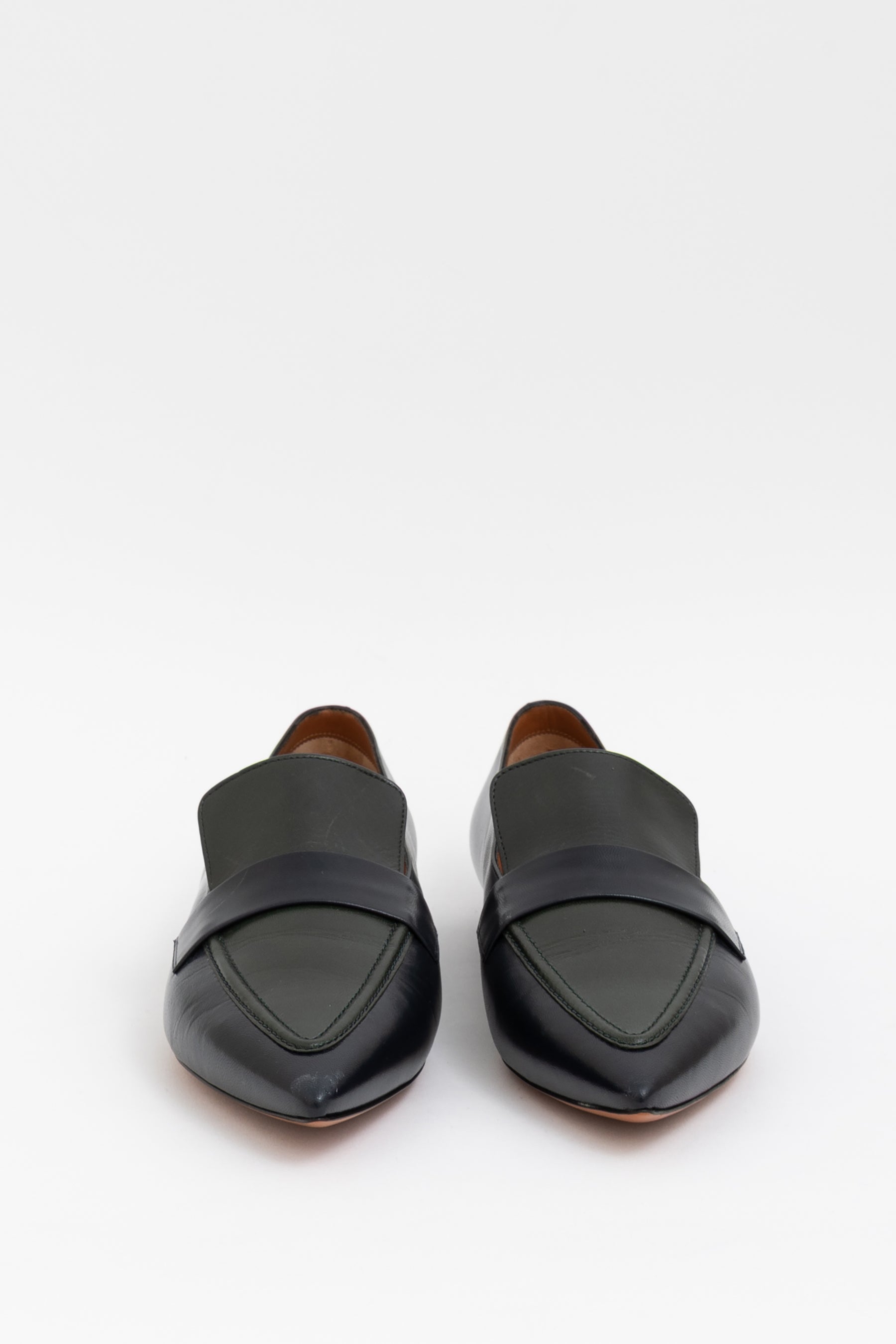 Celine Pointed Loafer In Navy