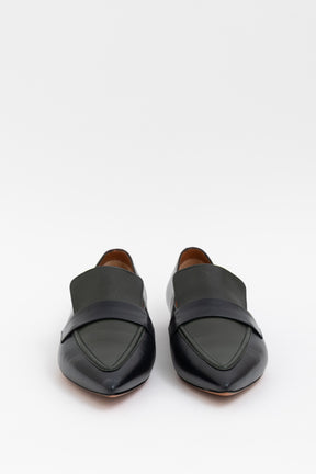Celine Pointed Loafer In Navy