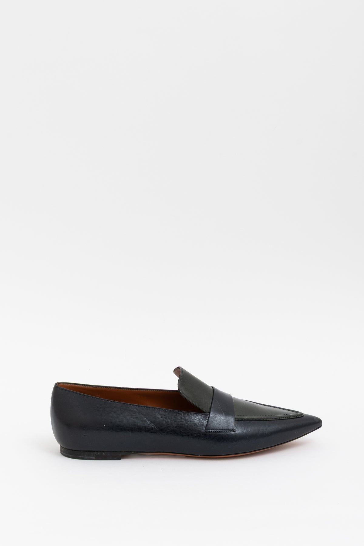 Celine Pointed Loafer In Navy