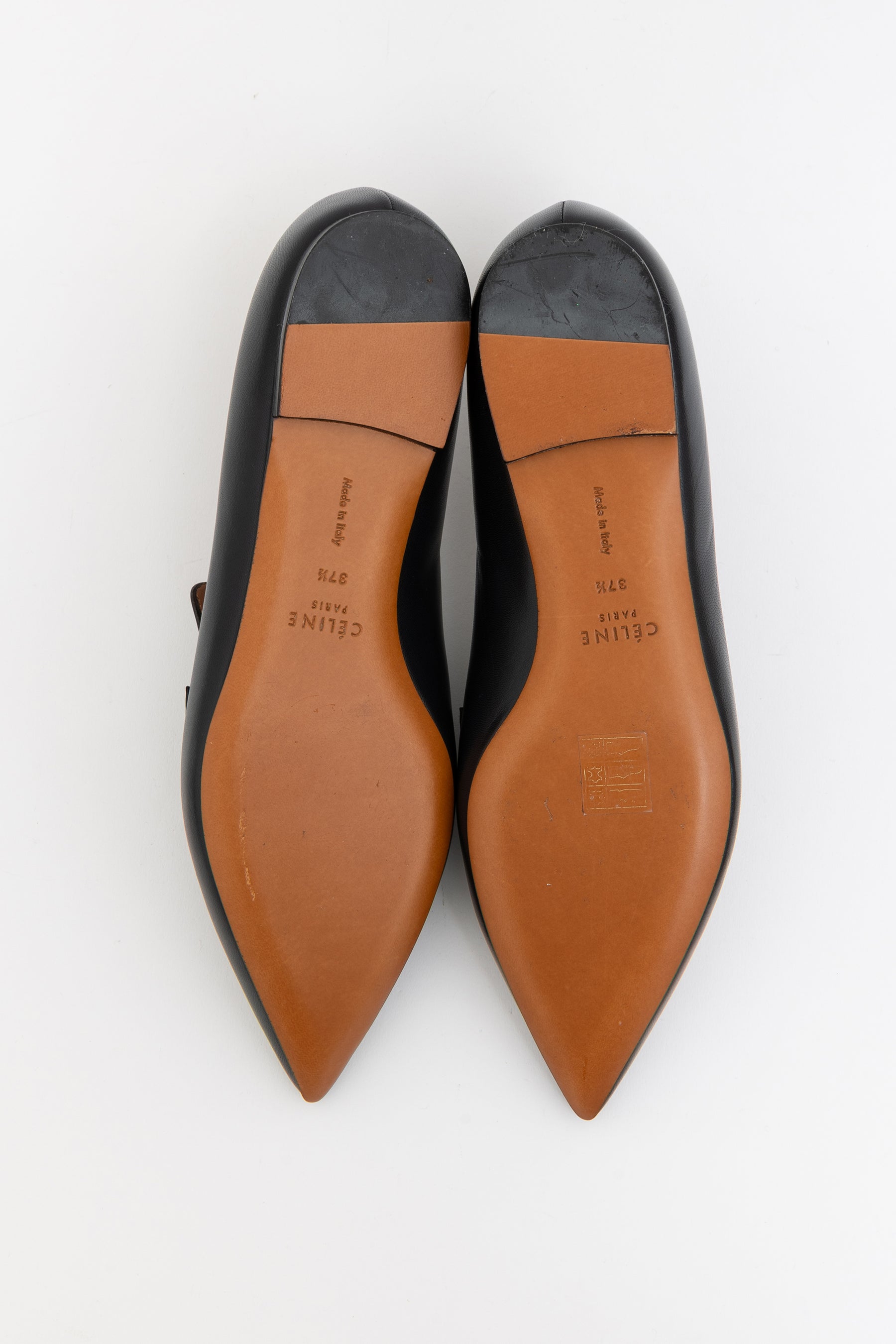 Celine Pointed Loafer In Navy
