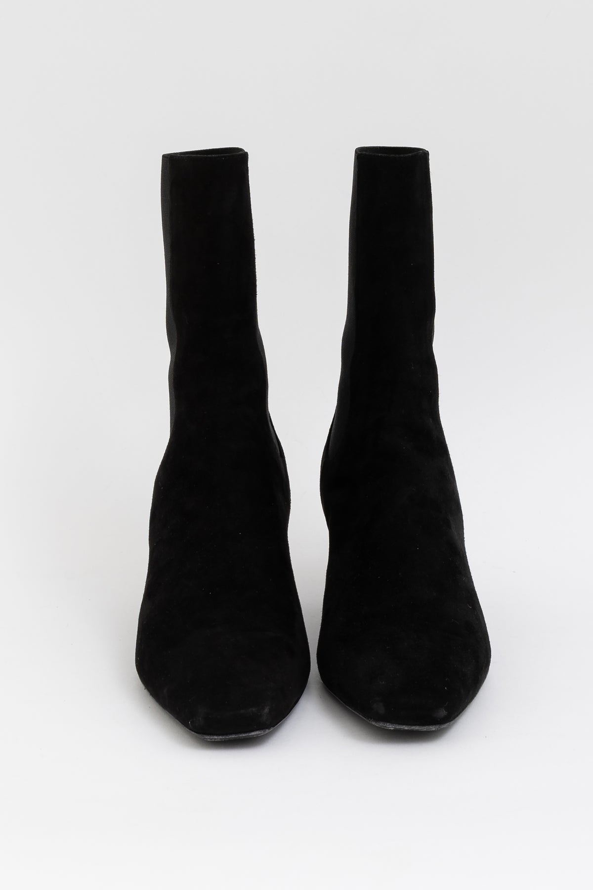 Suede Mid Heel Ankle Boots