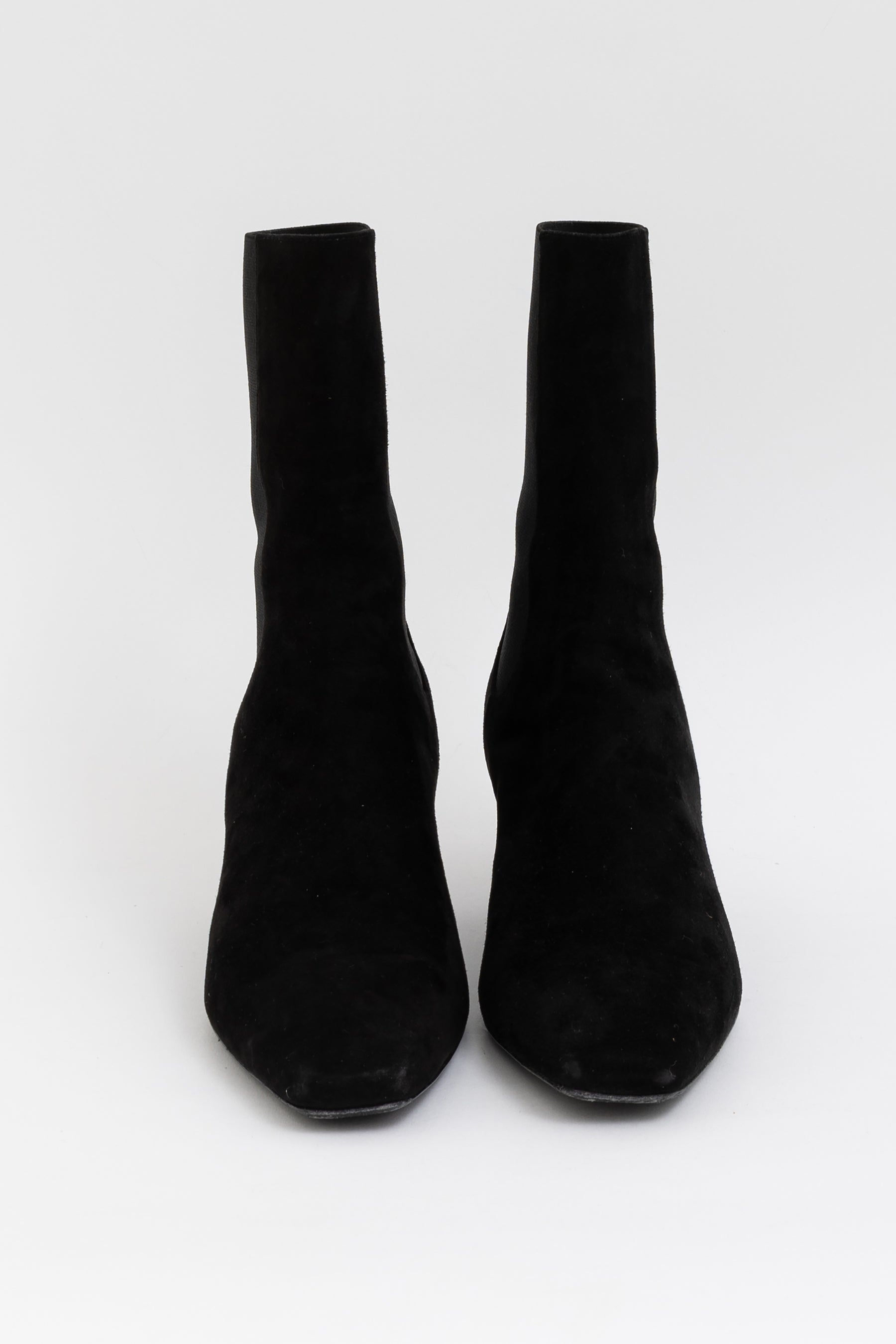 Suede Mid Heel Ankle Boots