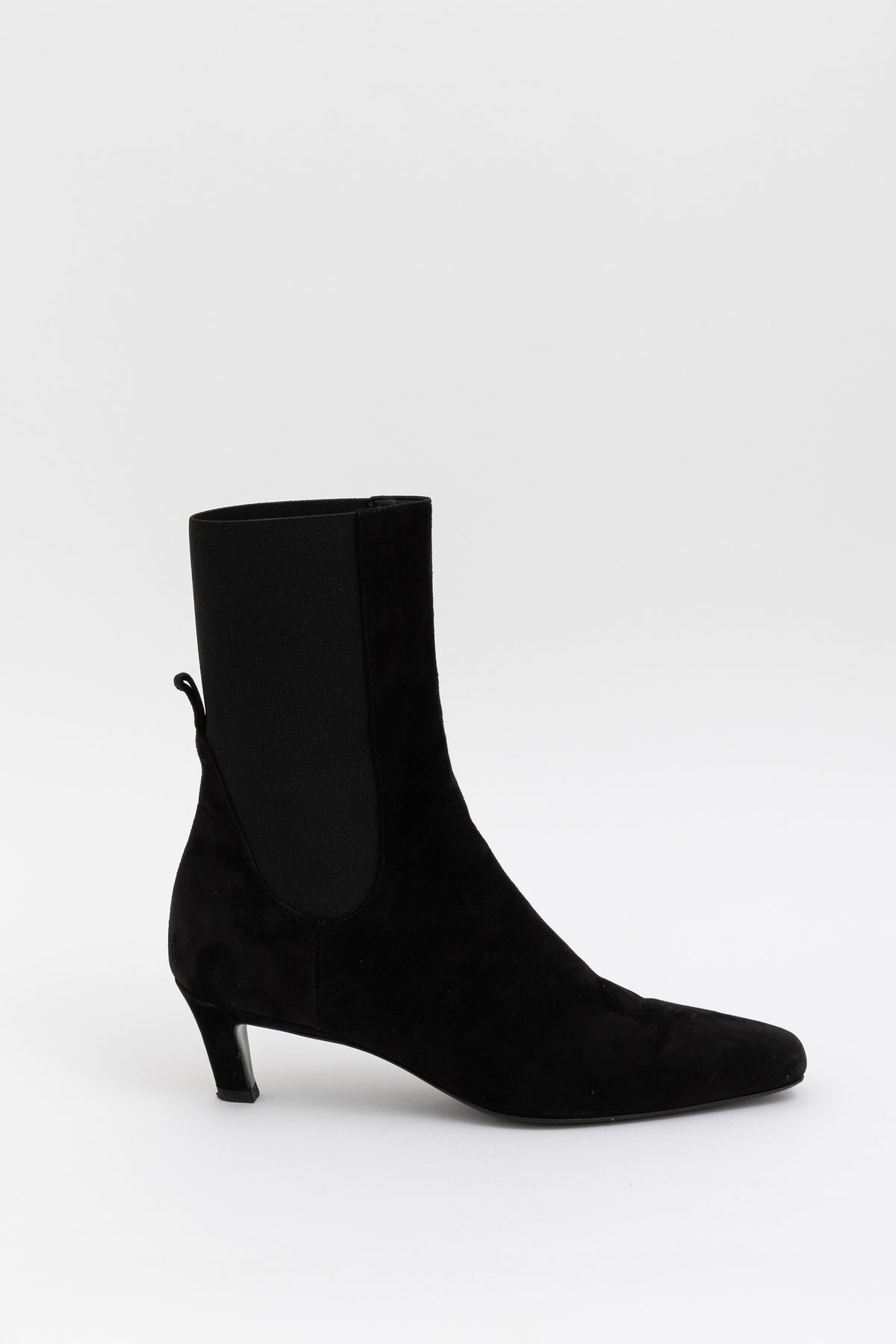Suede Mid Heel Ankle Boots