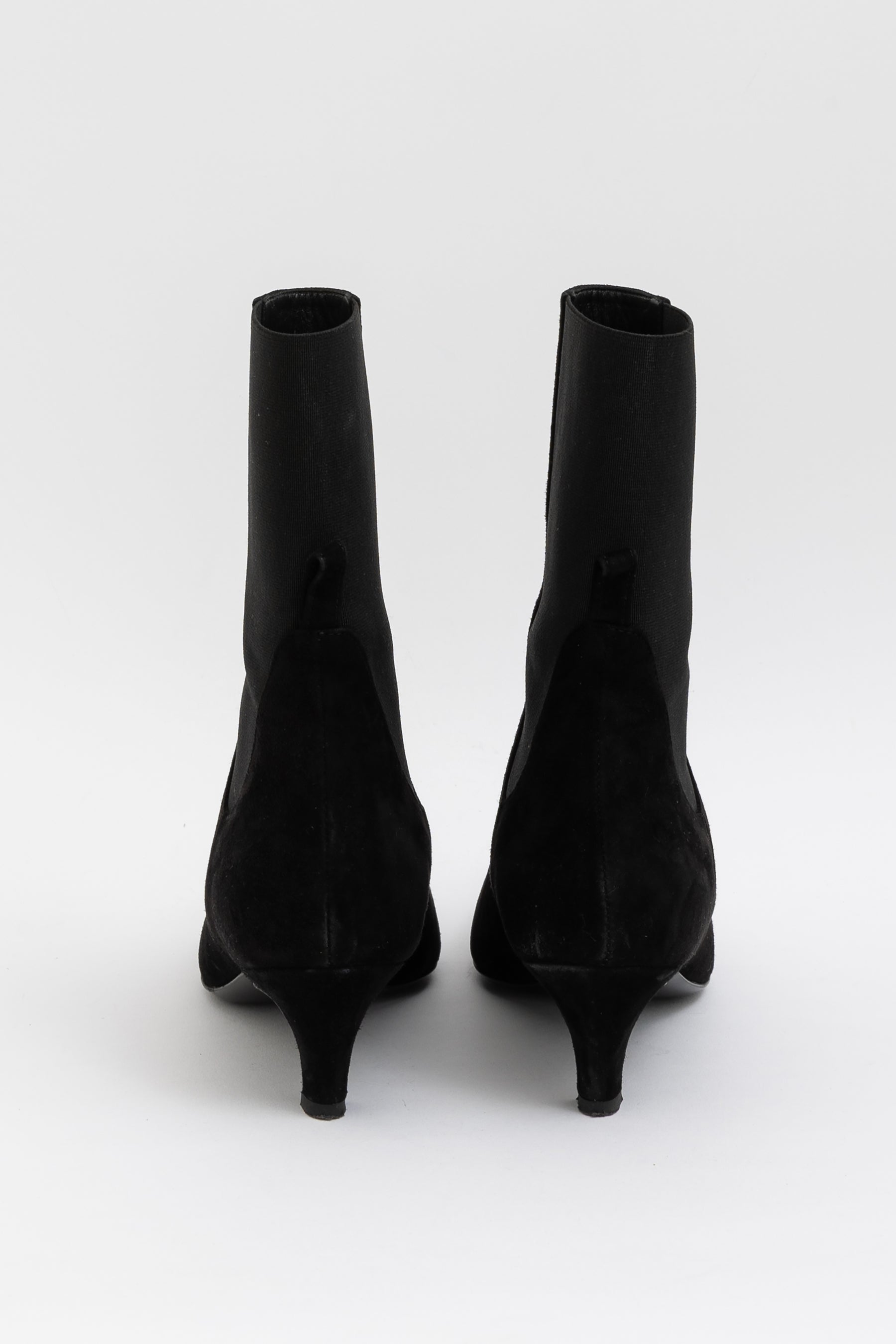 Suede Mid Heel Ankle Boots