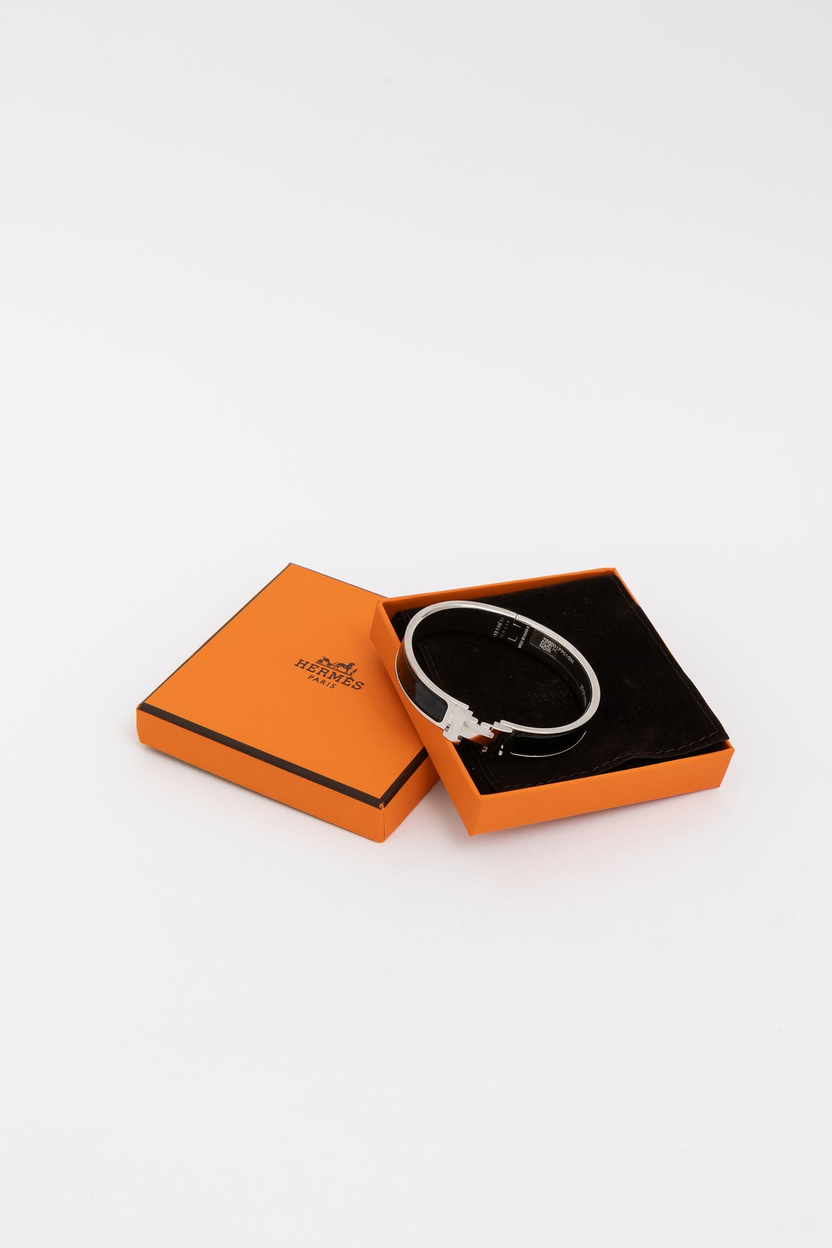 Clic H Bracelet Silver Black, GM