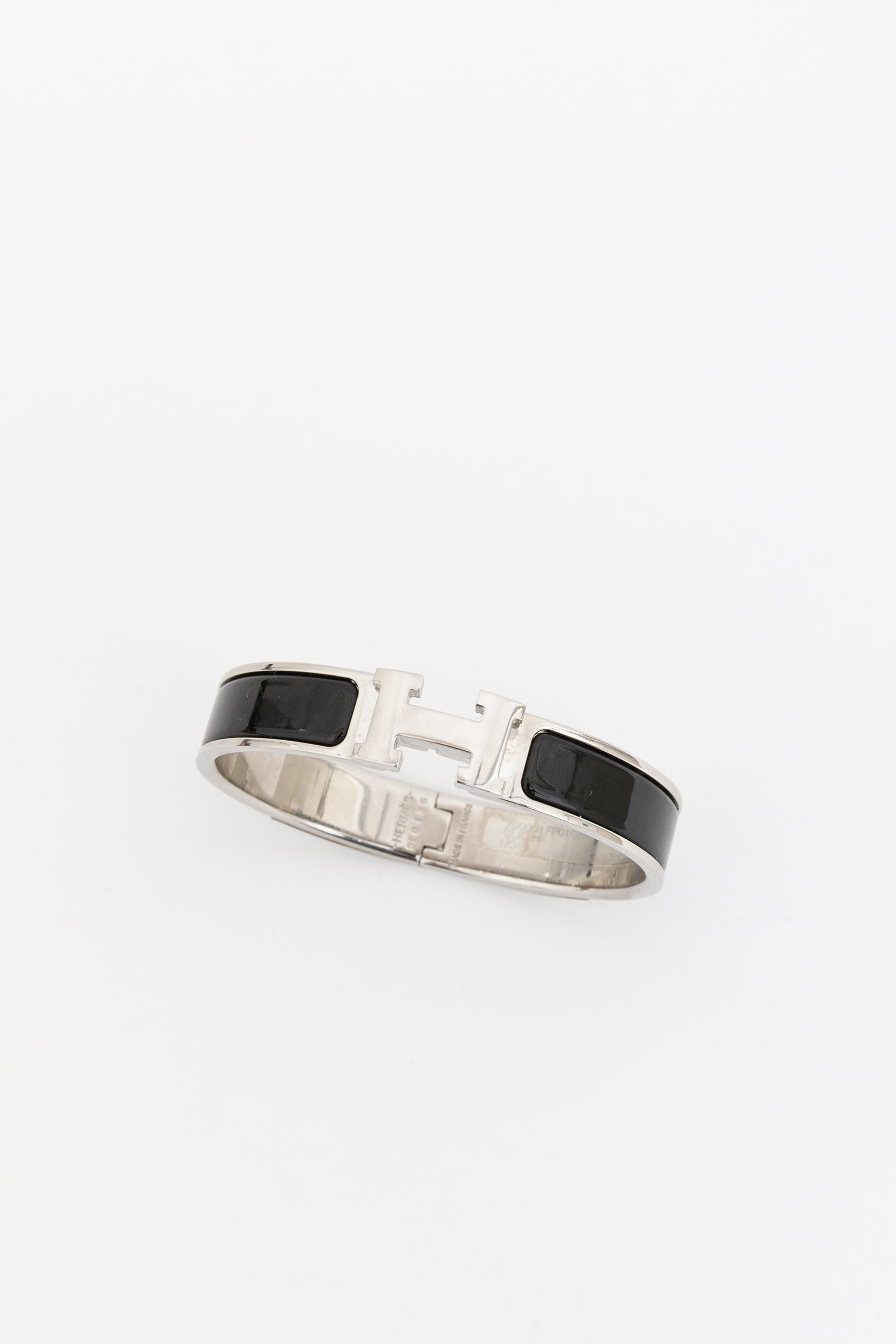 Clic H Bracelet Silver Black, GM