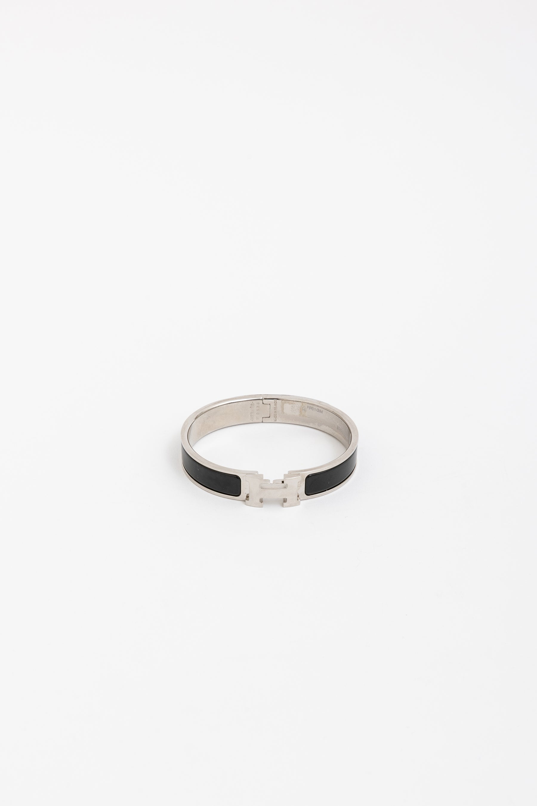 Clic H Bracelet Silver Black, GM