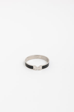 Clic H Bracelet Silver Black, GM