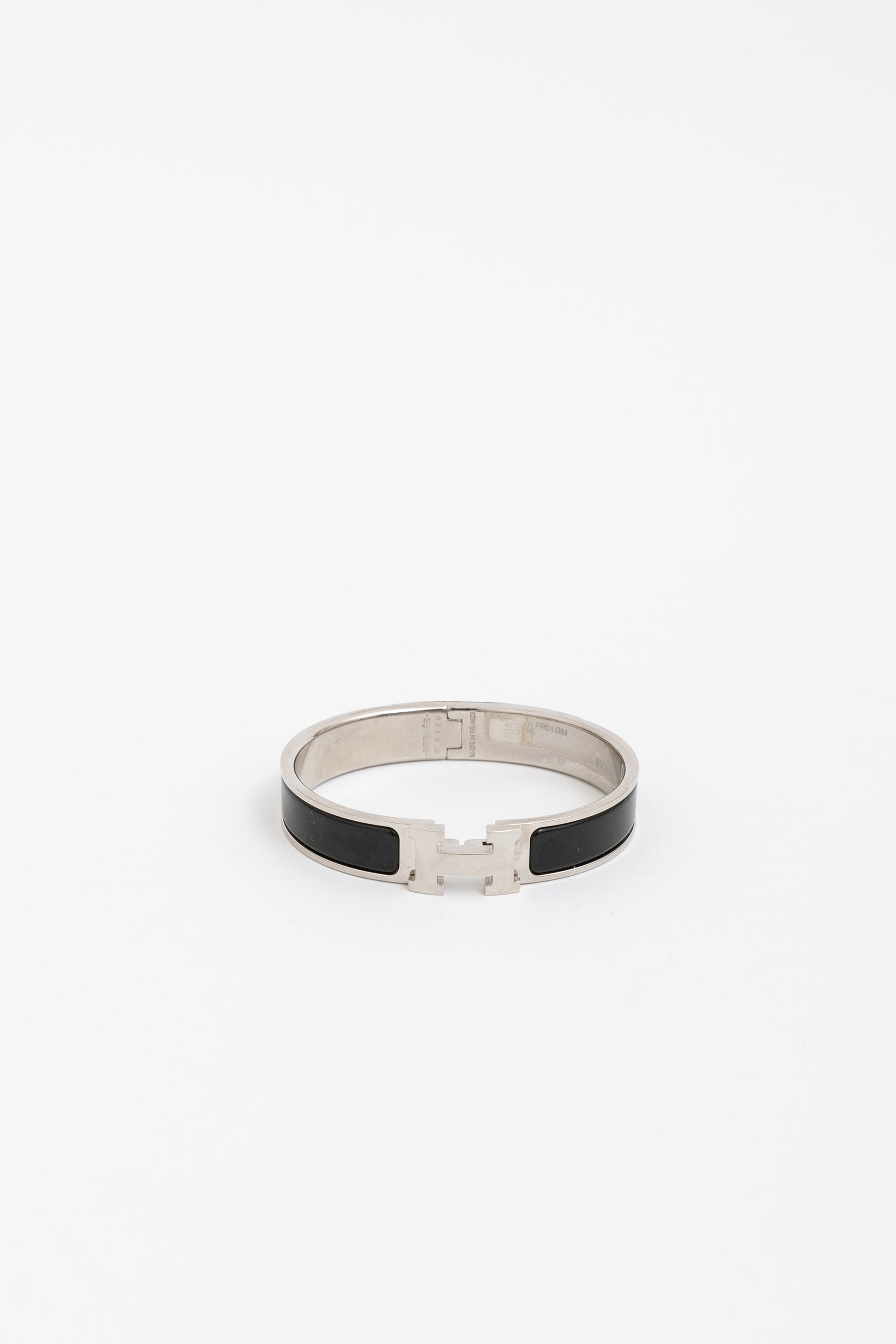 Clic H Bracelet Silver Black, GM