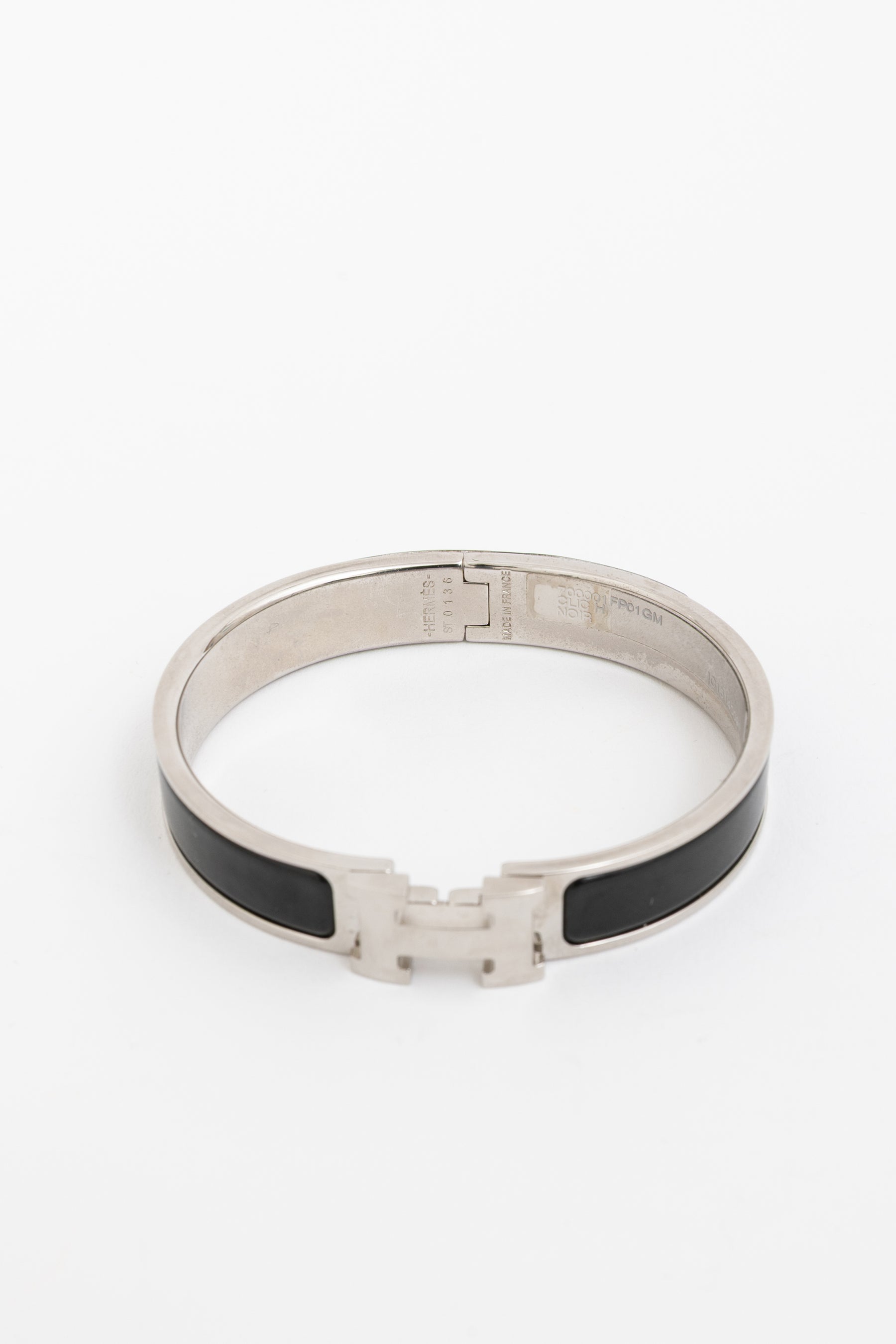 Clic H Bracelet Silver Black, GM