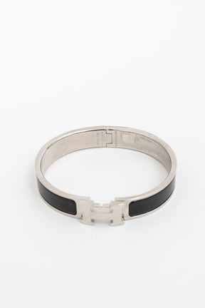 Clic H Bracelet Silver Black, GM