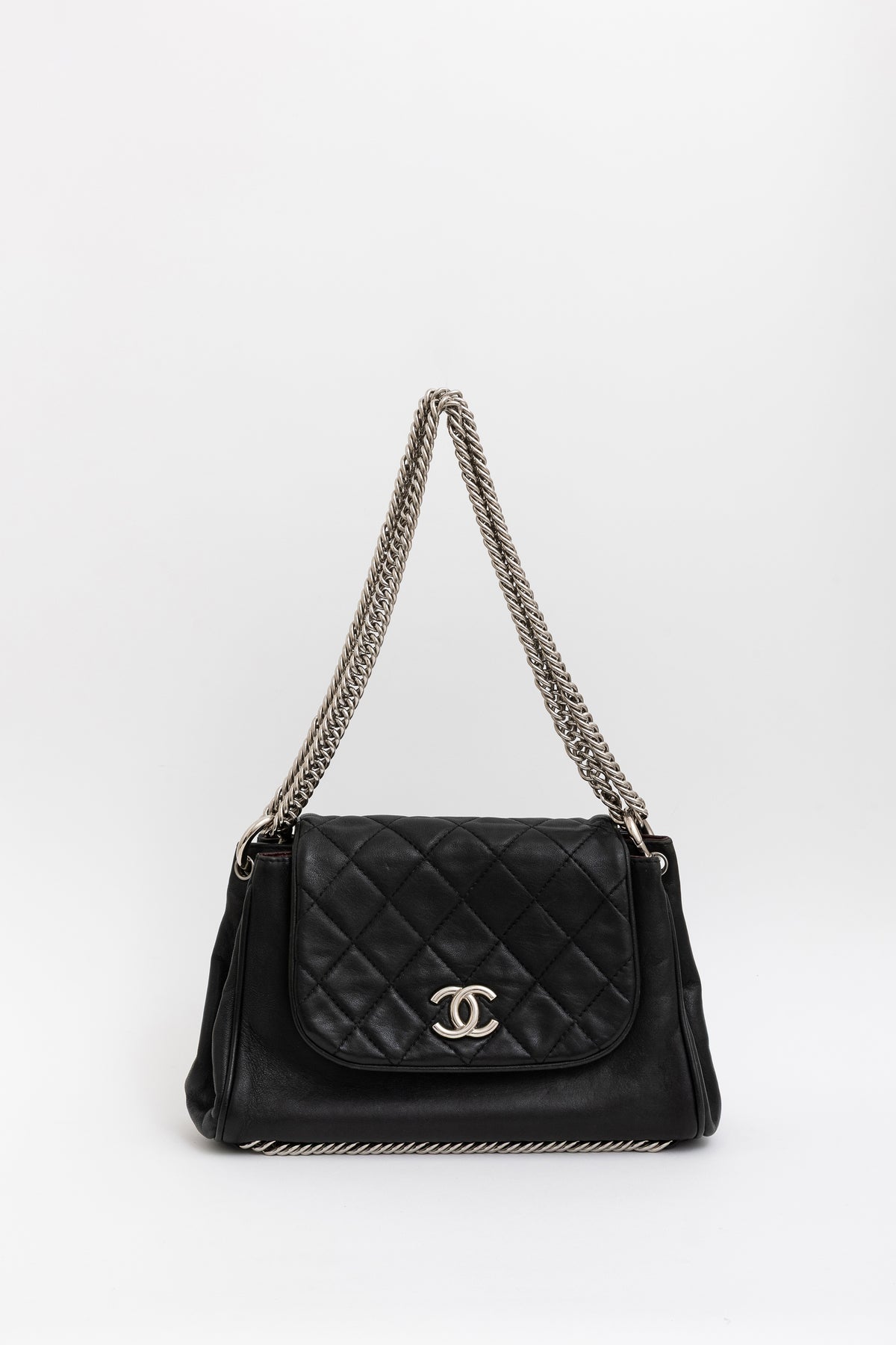 Accordion CC Flap Bag Silver Hardware