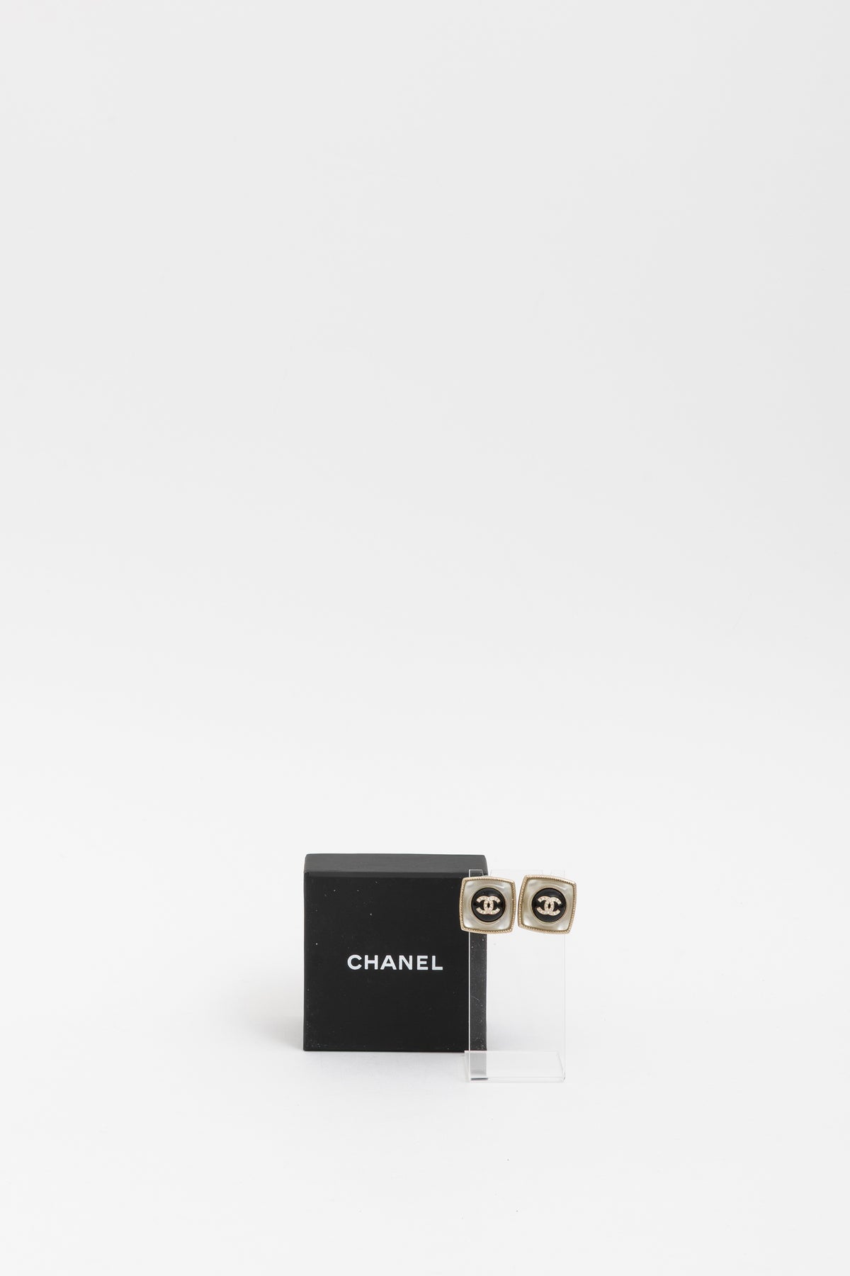 Square Logo Stud Earrings