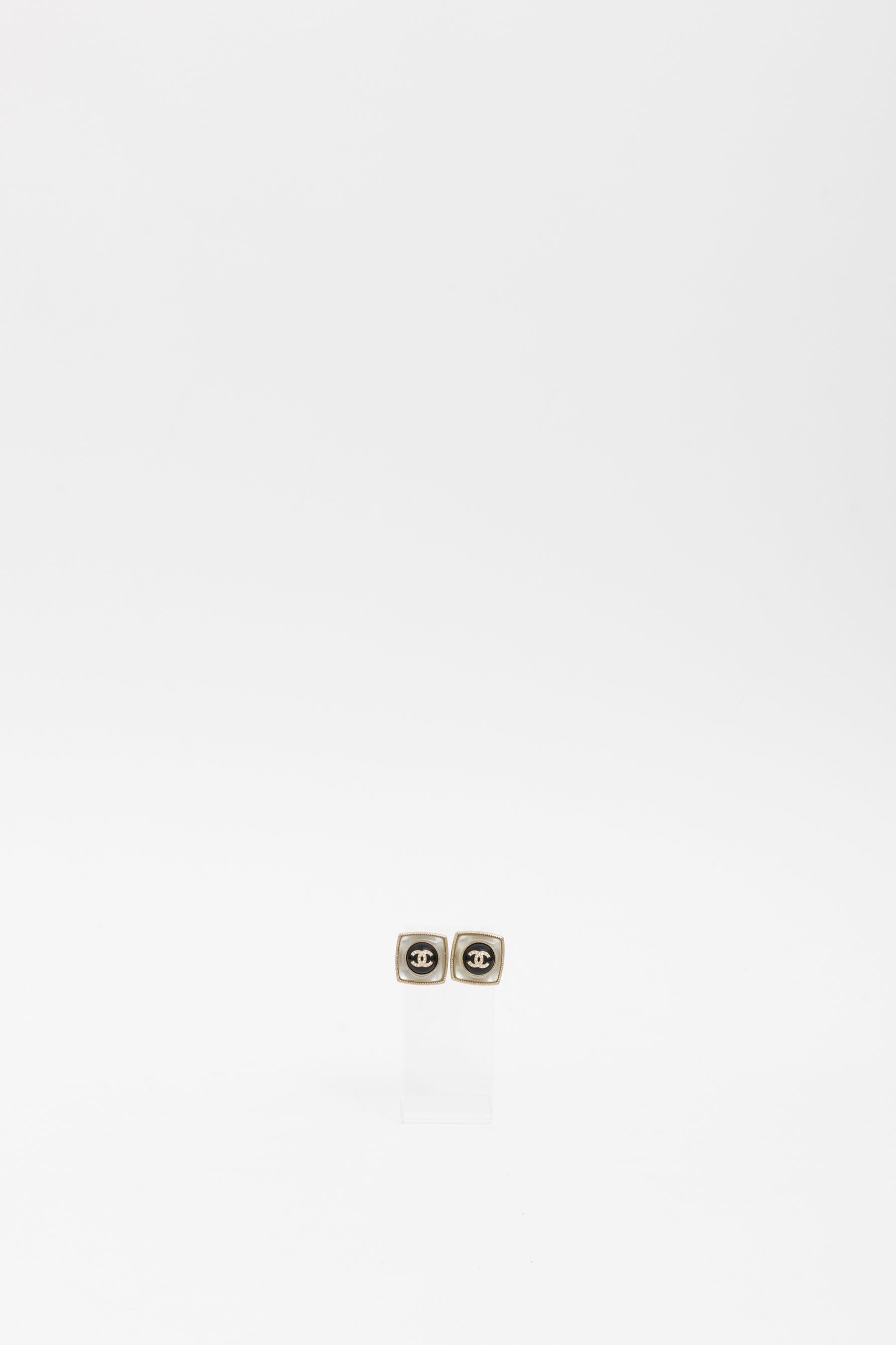 Square Logo Stud Earrings