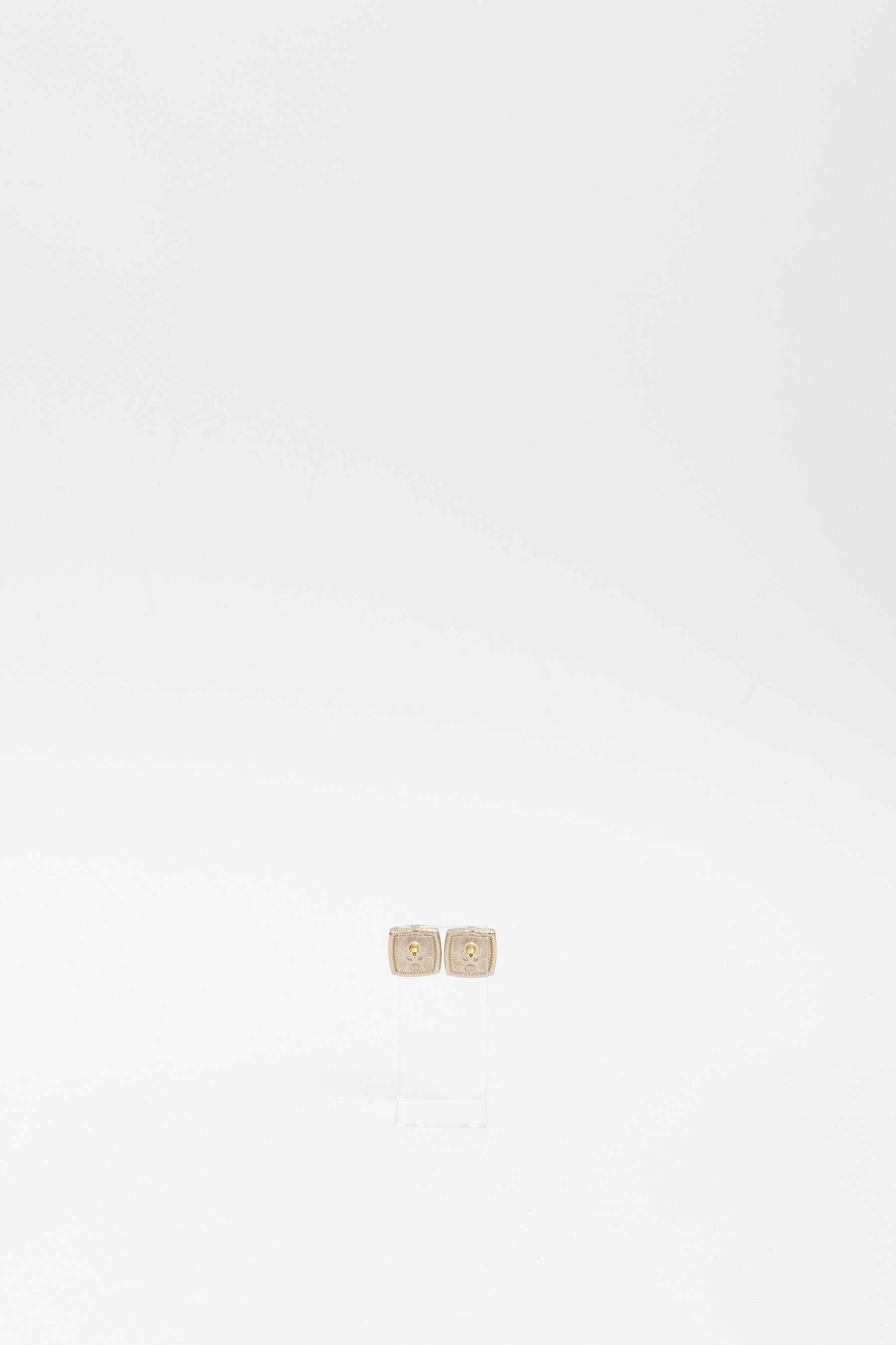 Square Logo Stud Earrings
