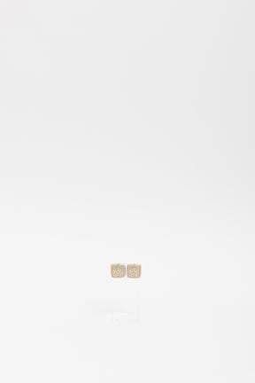 Square Logo Stud Earrings