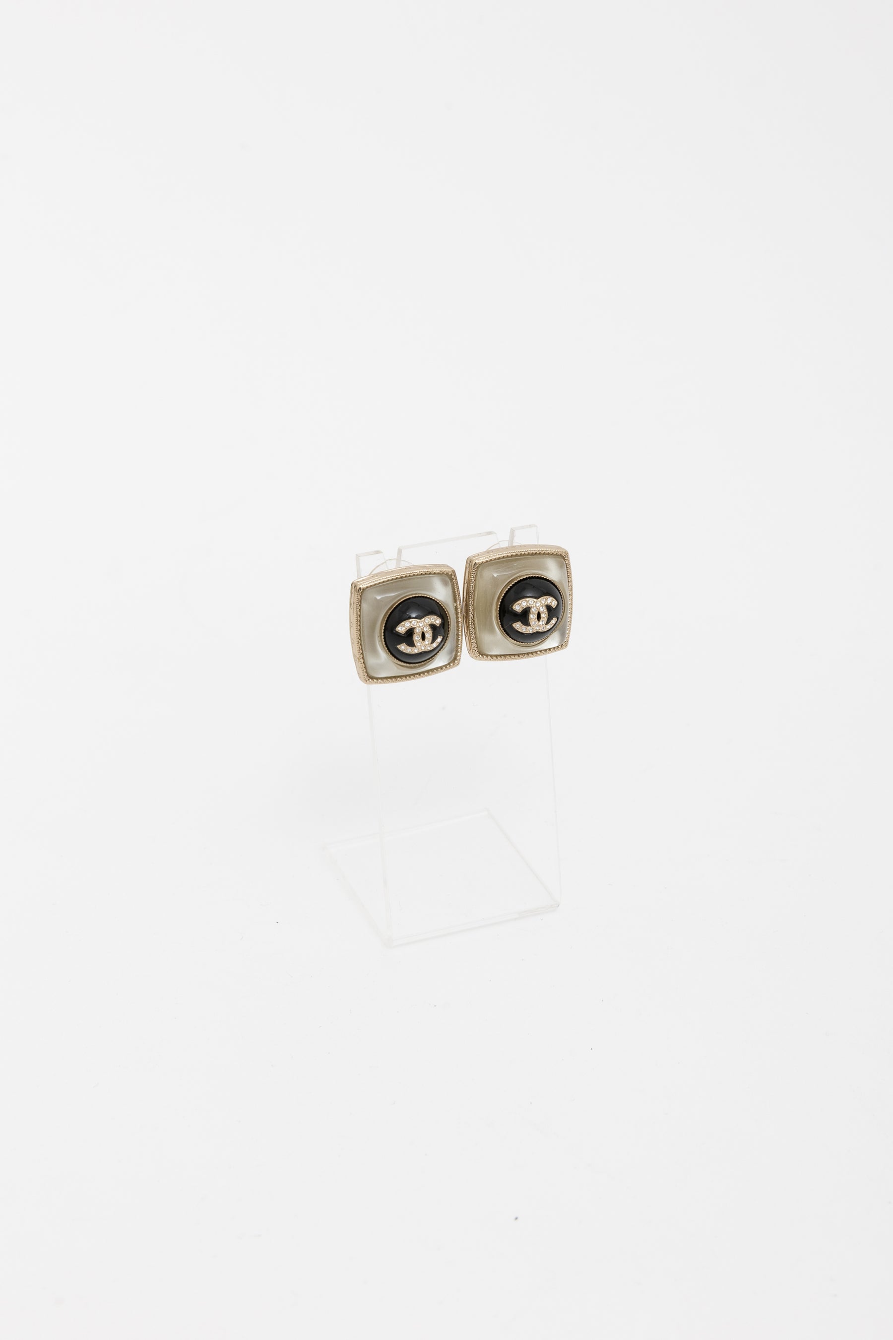 Square Logo Stud Earrings