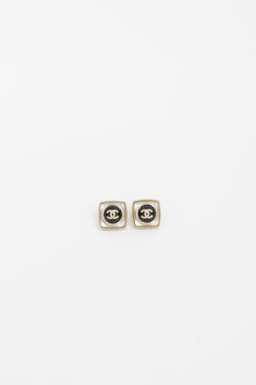 Square Logo Stud Earrings