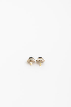 Square Logo Stud Earrings