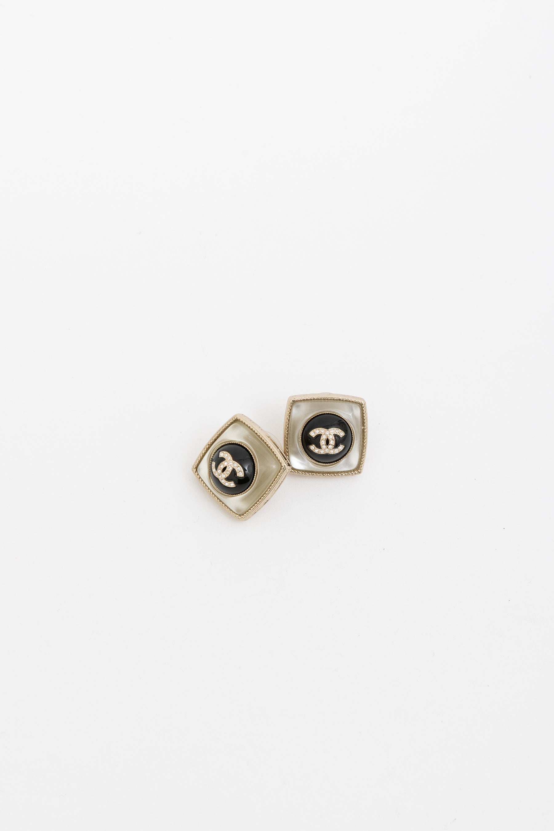 Square Logo Stud Earrings