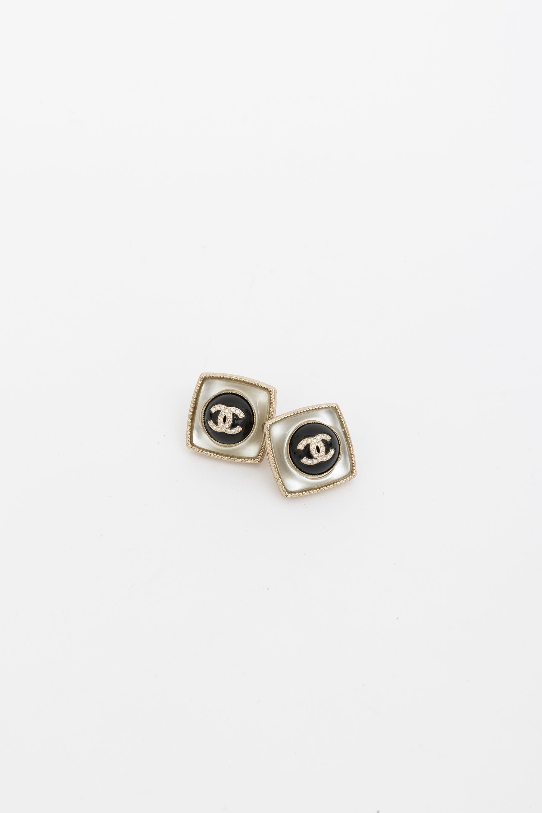 Square Logo Stud Earrings
