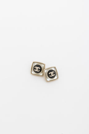 Square Logo Stud Earrings