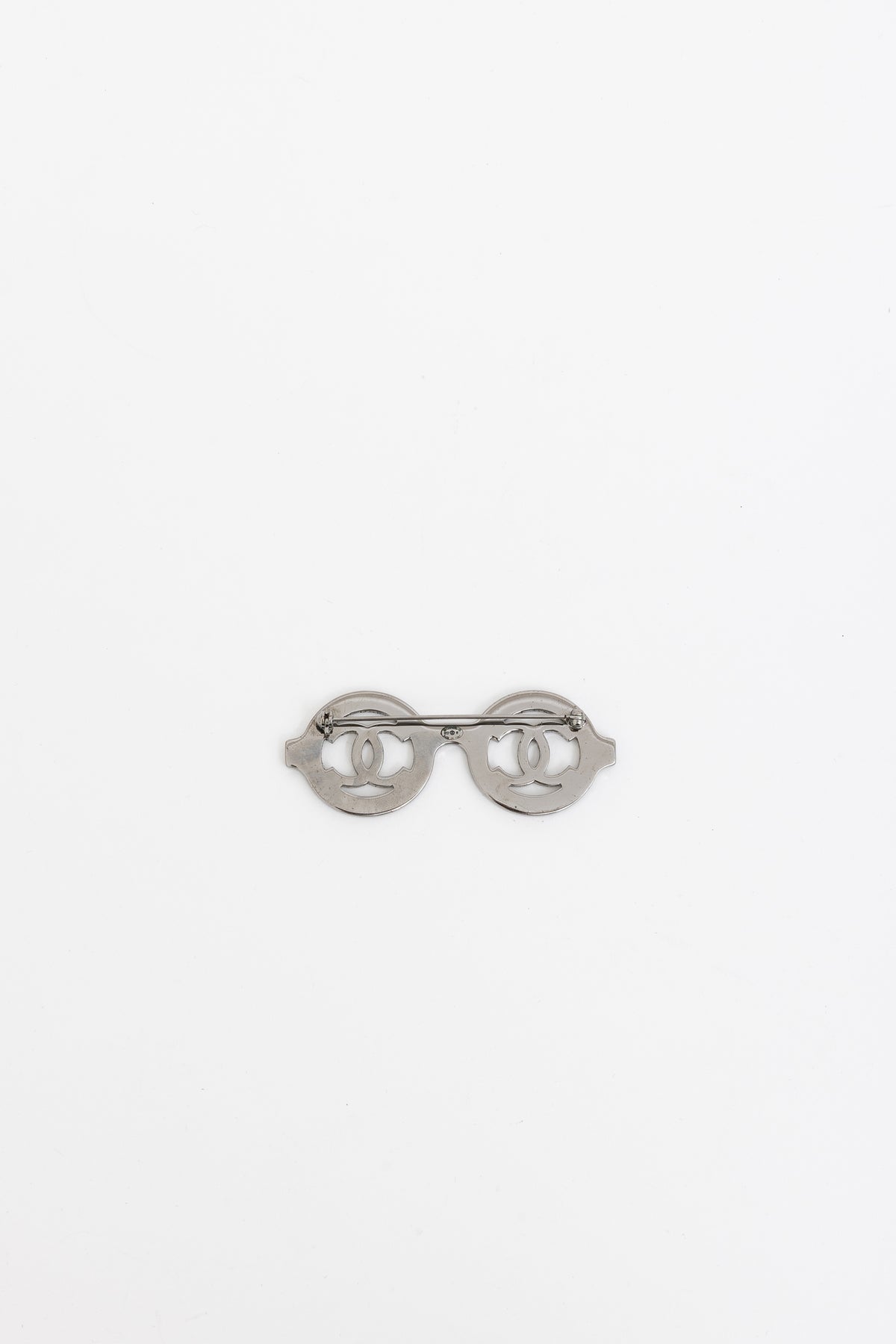 Crystal Embellished Glasses Brooch