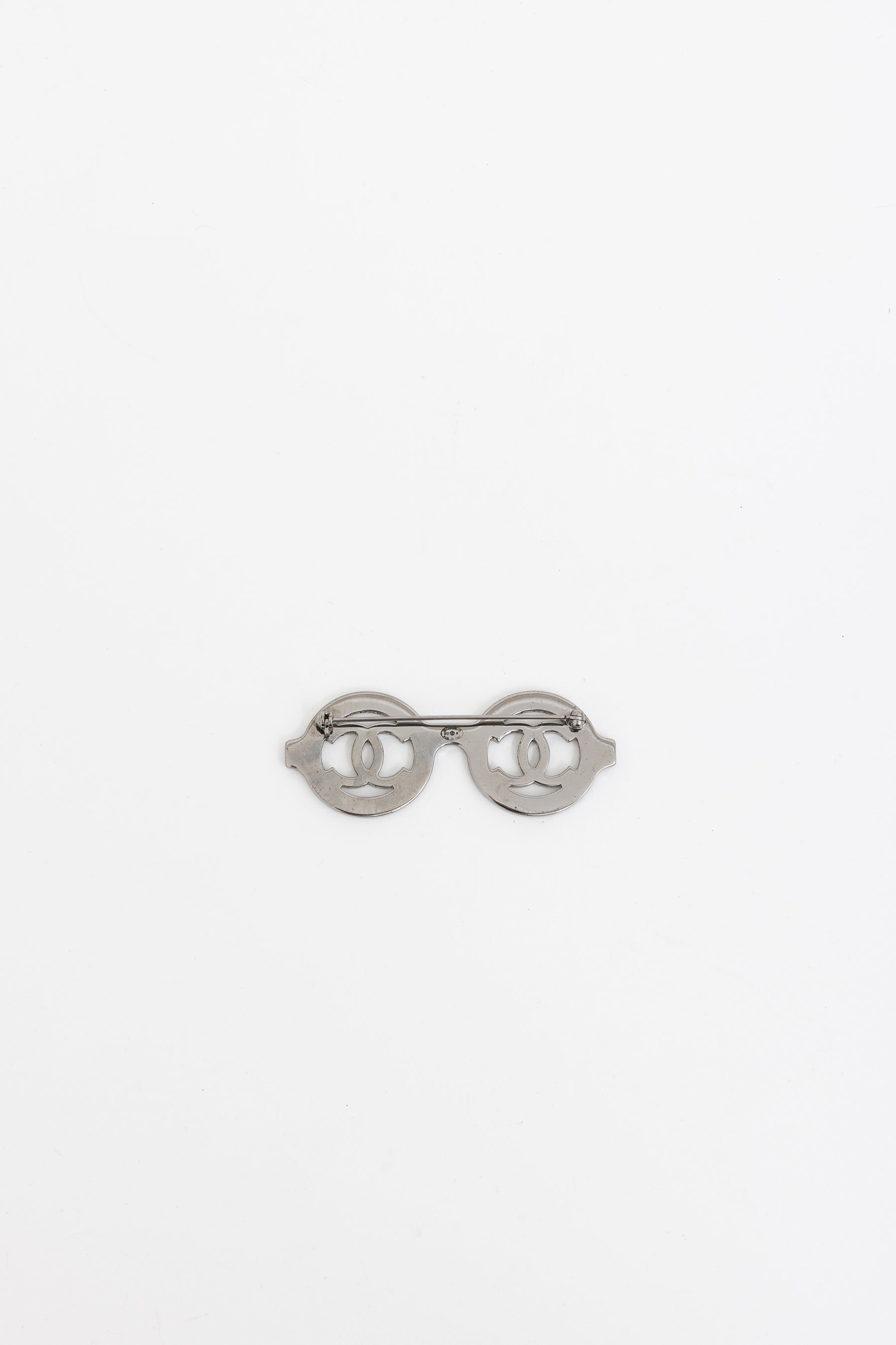 Crystal Embellished Glasses Brooch