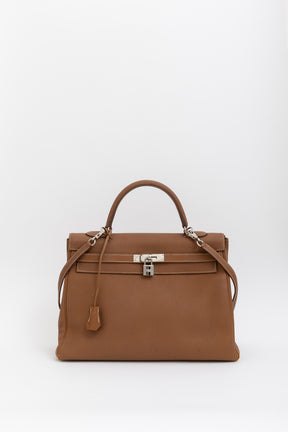 Gold Togo Leather Kelly 35