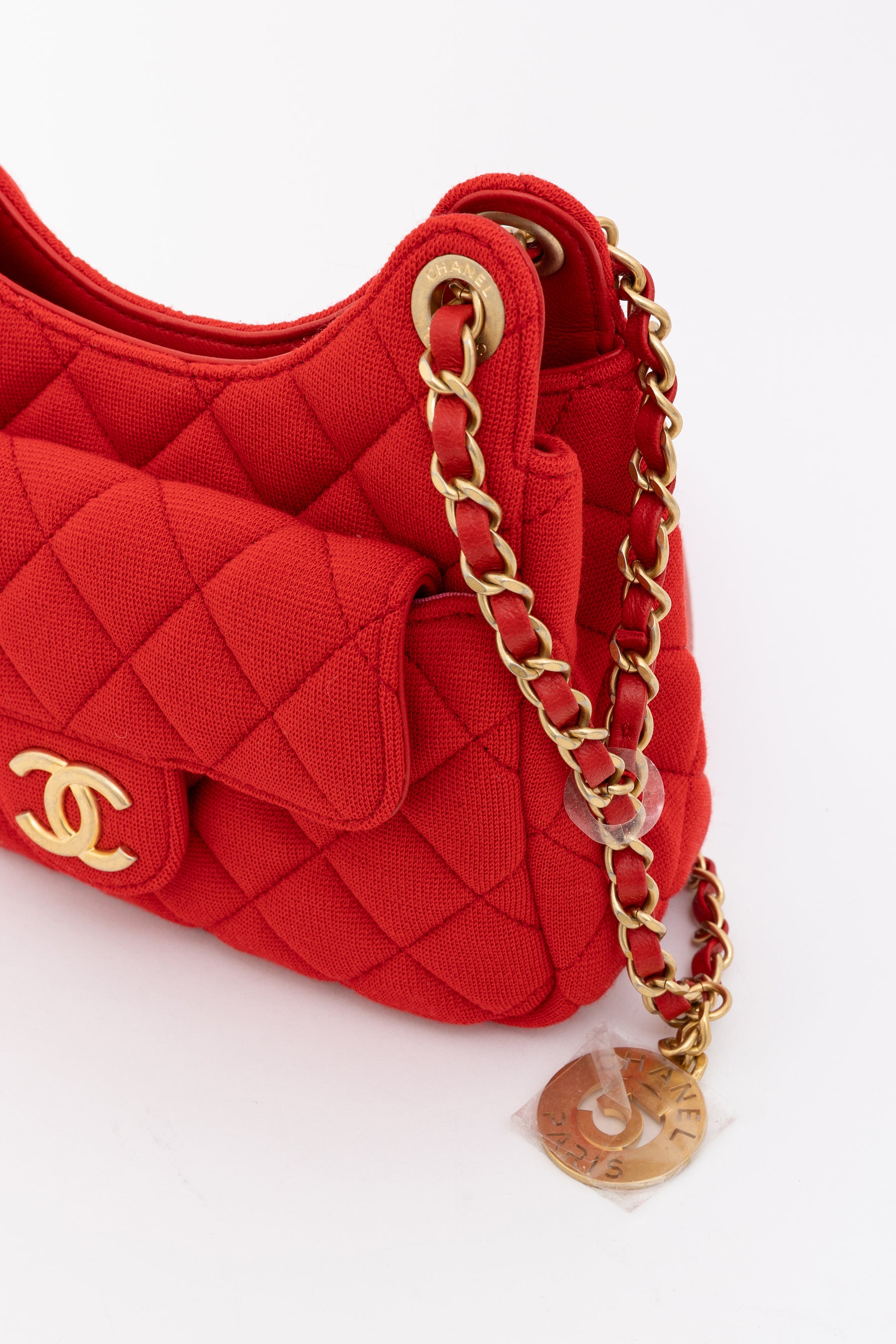 CC Hobo Quilted Jersey Shoulder Bag