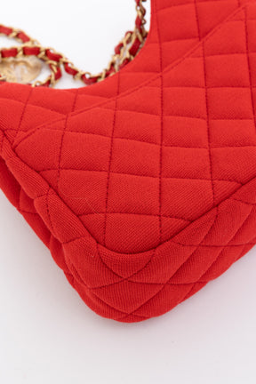 CC Hobo Quilted Jersey Shoulder Bag