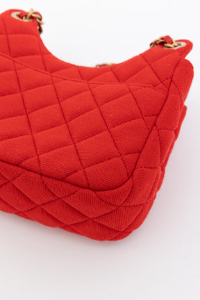CC Hobo Quilted Jersey Shoulder Bag