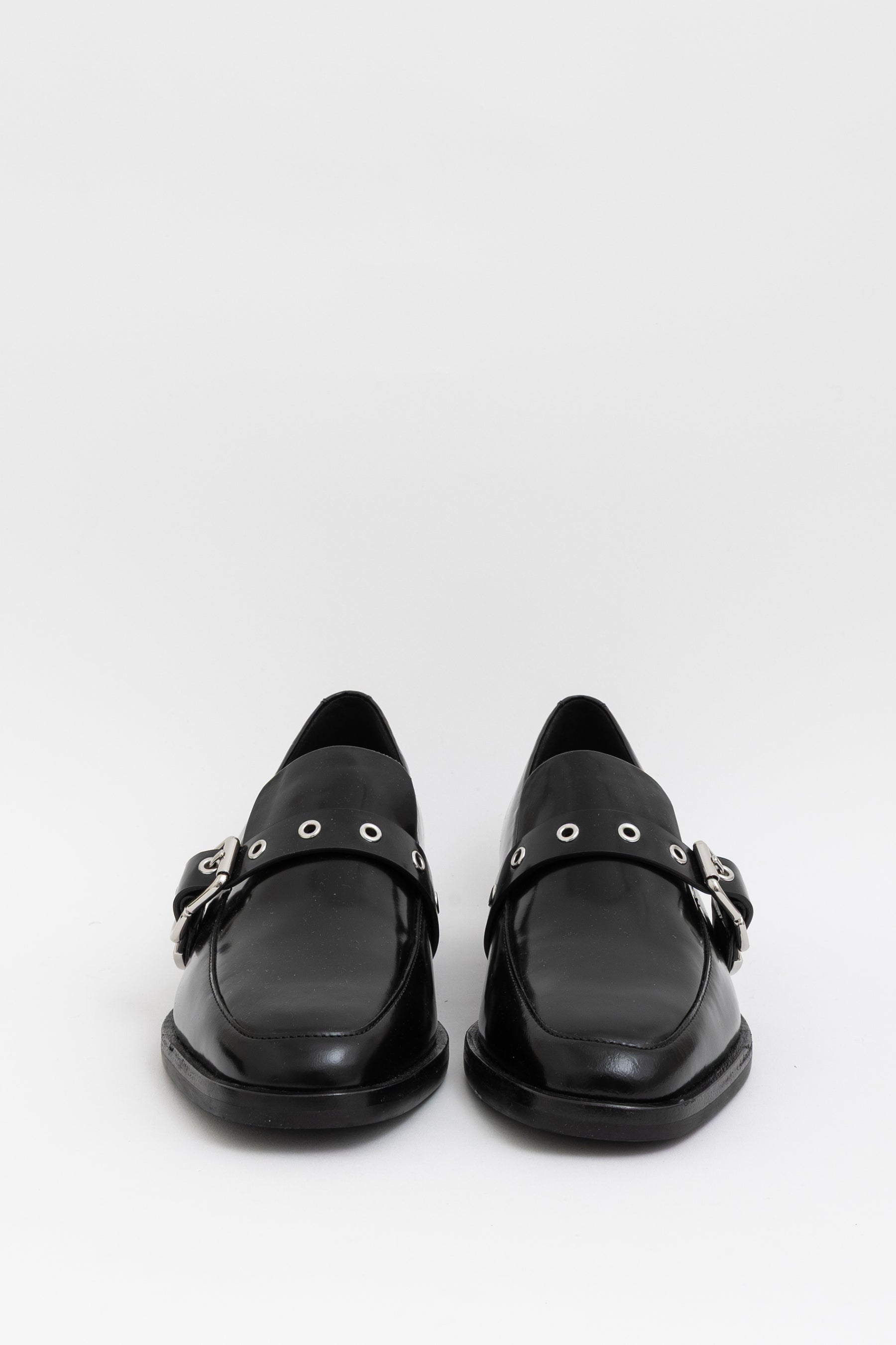 Alexa 25 Buckled Leather Loafers
