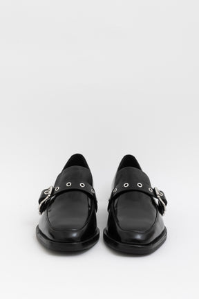 Alexa 25 Buckled Leather Loafers