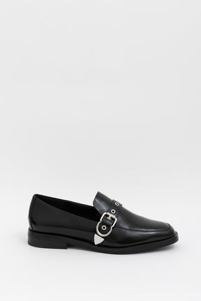 Alexa 25 Buckled Leather Loafers