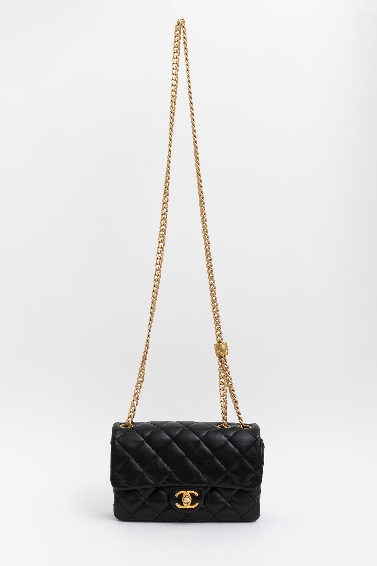 Seasonal Flap Bag with Gold Hardware