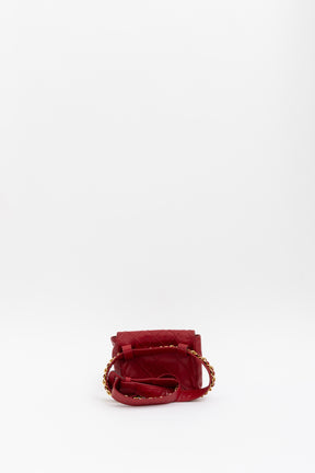 Diamond Stitch Waist Chain Belt Bag
