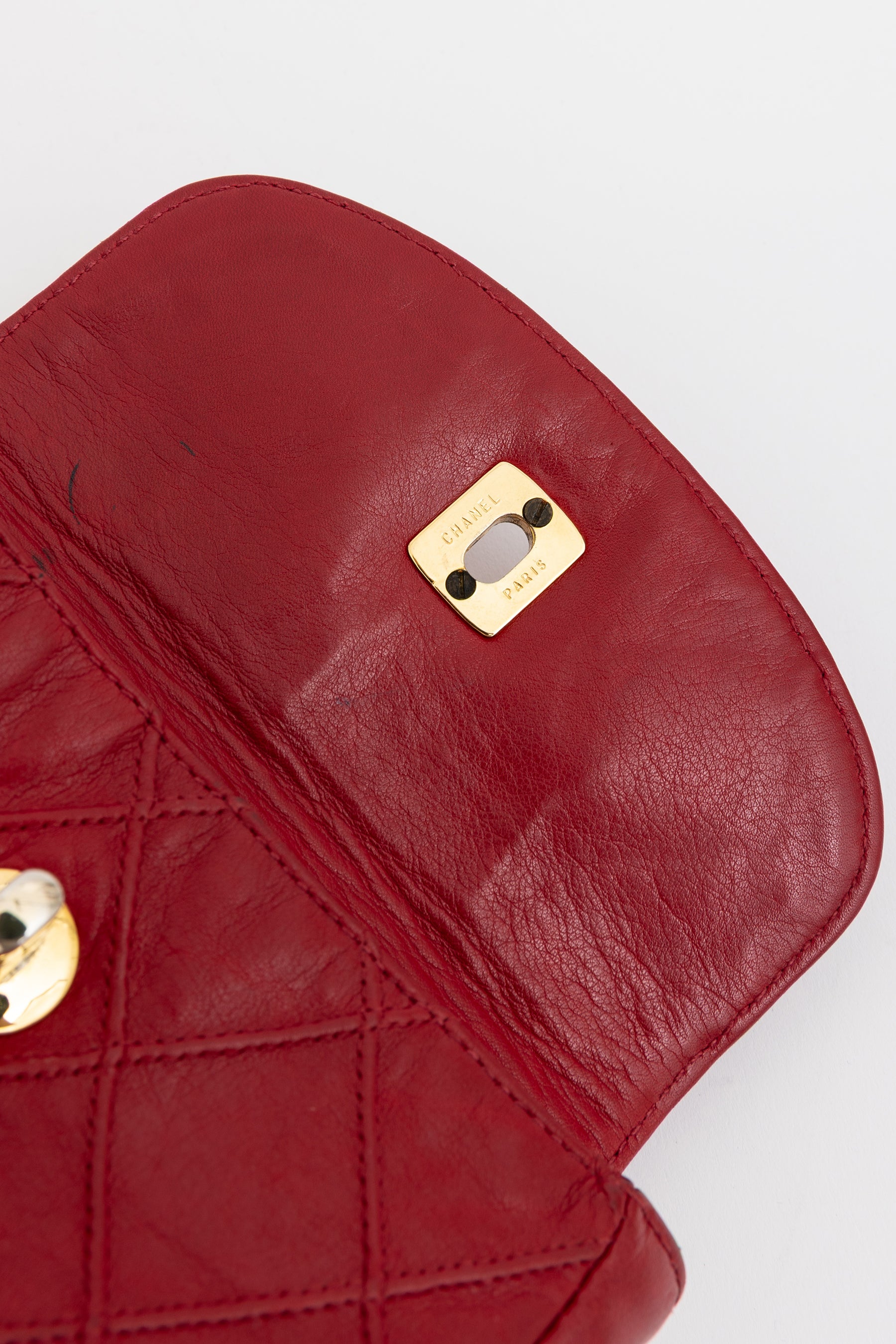 Diamond Stitch Waist Chain Belt Bag