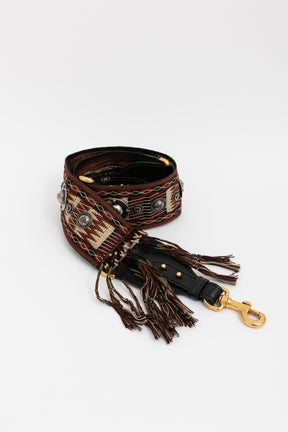 Studded Embroidered Bag Strap