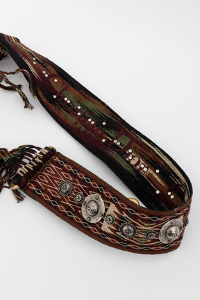 Studded Embroidered Bag Strap