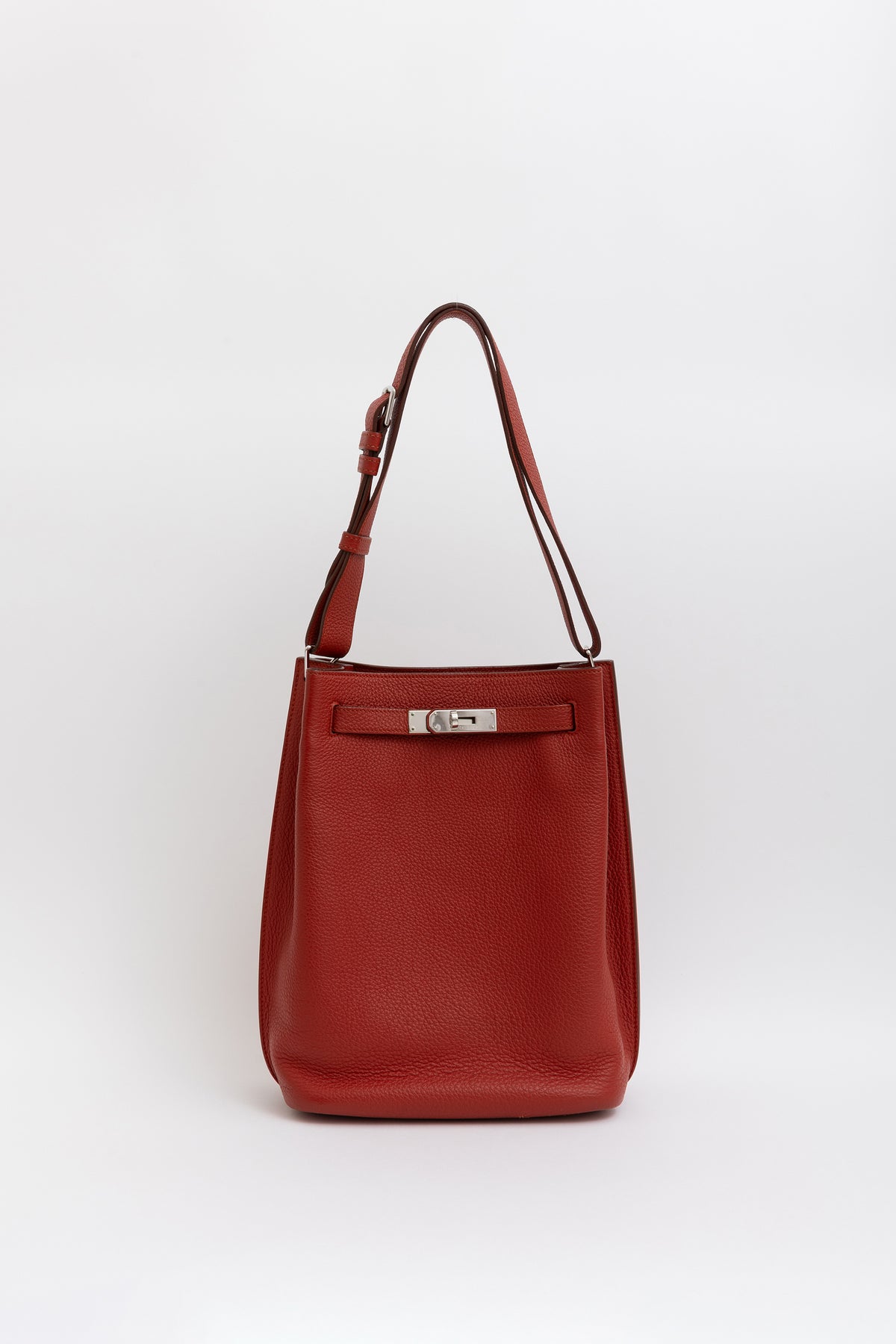 Vermillon Togo Leather So Kelly 22 Bag