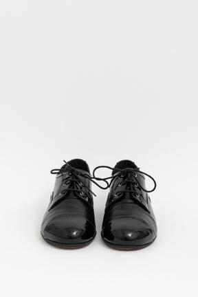Patent Detail Lace Up Shoes