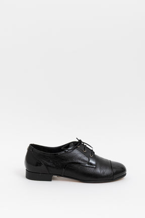 Patent Detail Lace Up Shoes