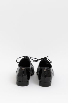 Patent Detail Lace Up Shoes