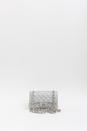 Perforated Leather Mini Classic Flap