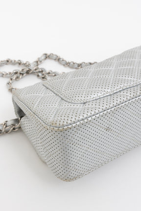 Perforated Leather Mini Classic Flap